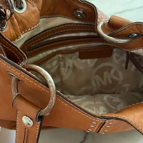 Michael Kors Brown Leather Shoulder Bag - Picture 8 of 16